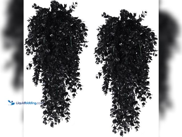Lot 49-5461241 - QTY 5 Boxes - RECUTMS Artificial Plant Hanging Eucalyptus Leaf Fake Outdoor Faux Plastic Greenery fo...
