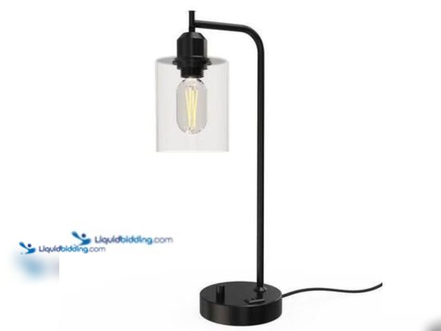 Lot 49-3614437 - Atmosphere Industrial Table Lamp with Stepless Dimmer, Black, 18" Tall - Model # 9568HD, New.   Ref#...