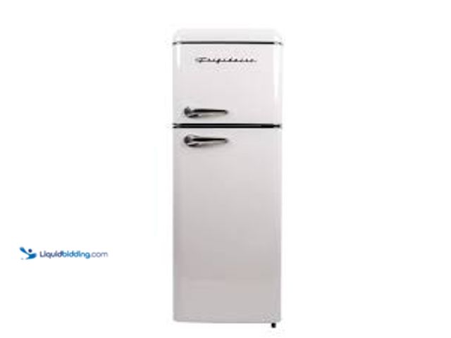 Lot 49-5459780 - Frigidaire 7.5 cu. ft. Mini Fridge in Cream with Rounded Corners and Top Freezer. Model # EFR756-CRE...