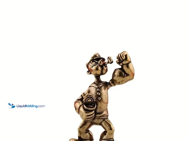 Lot 49-1816750 - New Vintage Brass Popeye Sailor Statue  .91in by .63. Brand New