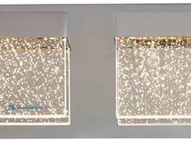 Lot 49-5547993 - artika Bubble Cube 23W LED Modern Vanity Light Fixture, Chrome Finish, Ideal for Bathroom Lighting -...