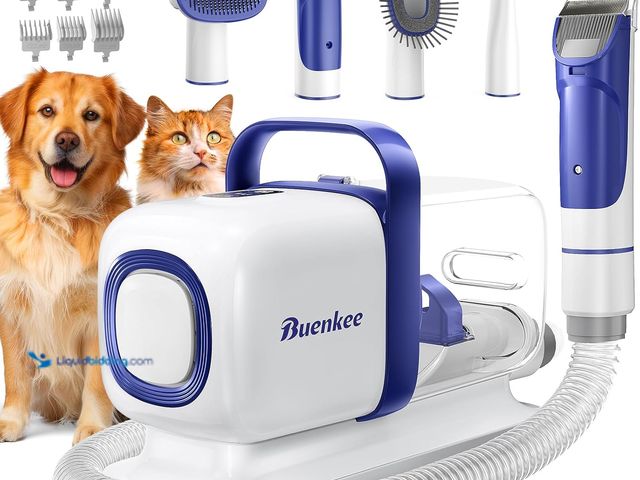 Lot 49-1538210 - Dog Grooming Kit with Vacuum, All-in-One Pet Grooming Vacuum for Dogs and Cats, Low Noise Pet Hair C...