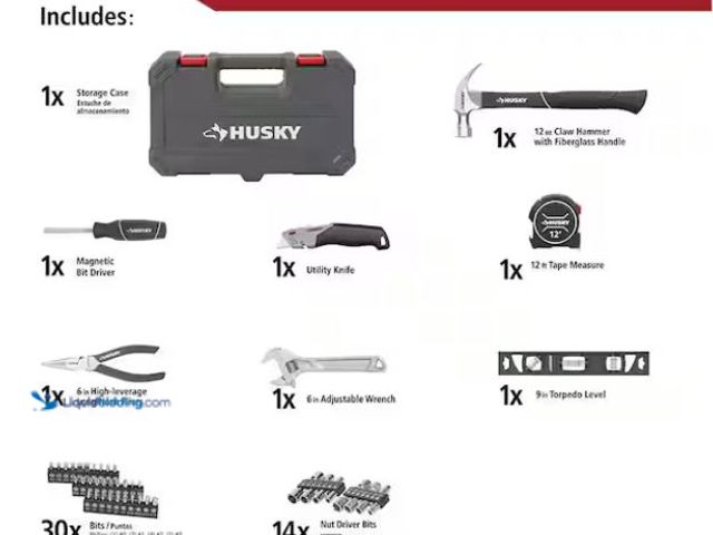 Lot 49-1631856 - Husky 52-Piece Homeowner's Tool Kit, Model # 91632, New.   Ref#WM0730