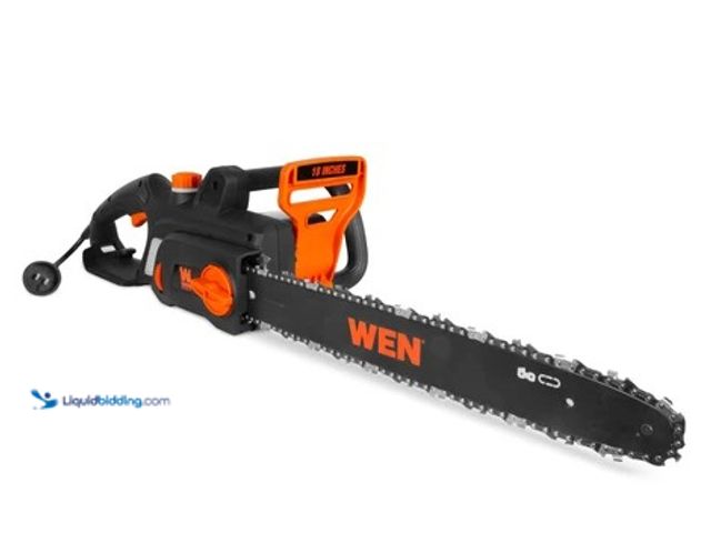 Lot 49-2004648 - WEN Electric Chainsaw, Corded, 15-Amp, 18-Inch, Model #CP1518, Used, Dirty, Unable to test.   Ref#WE...