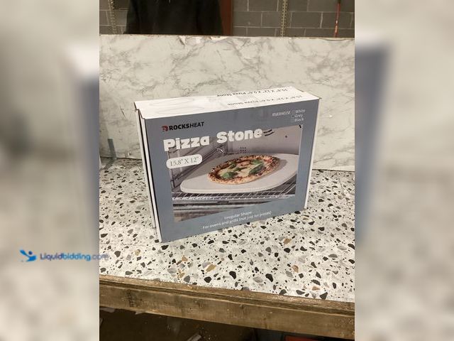 Lot 49-3527832 - Rocksheat Pizza Stone 15.8'' x 12'' x0.6'' ceramic coating Pizza Stones for Oven Grill BBQ (Gray) It...
