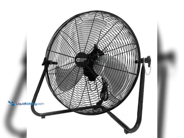 Lot 49-2005680 - Commercial Electric 20 in. 3-Speed High Velocity Floor Fan, Model # SFC1-500B, Unused, Has attachmen...