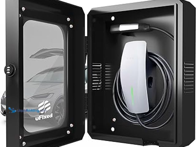 Lot 49-5448272 - Outdoor EV Charger Enclosure Wall Box with Lock for Tesla Wall Charger and Chargepoint with Holder |...