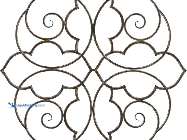 Lot 49-5435285 - Southern Patio Taza Metal Wall Art Outdoor Indoor Décor with Bronze Finish, Ornate Abstract Design, ...