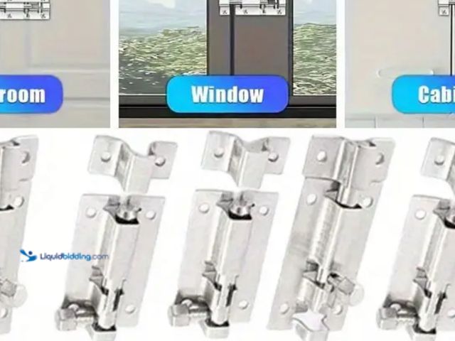 Lot 49-1814191 - New 5 pack Barrel Bolt Latch with 30 Screws