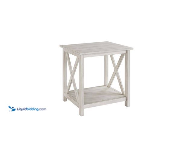 Lot 49-3531054 - Boraam Jamestown White Wash End Table Unused