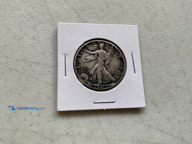 Lot 49-5350283 - 1941 WALKING LIBERTY HALF DOLLAR COIN 90% SILVER