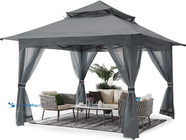 Lot 49-5439419 - ABCCANOPY Pop Up Gazebo 13x13 - Outdoor Canopy Tent with Mosquito Netting for Patio Garden Backyard(...