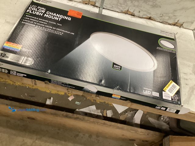Lot 49-3564225 - 32" Integrated LED Dimmabke Flush Mount Light 3500 Lumens~Commercial Electric Unused