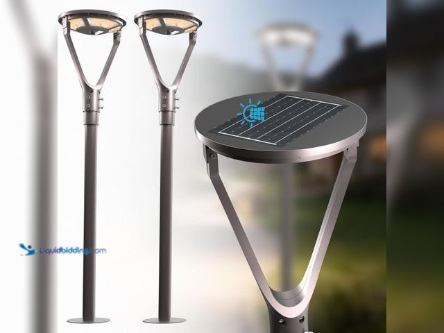 Lot 49-5554477 - Lightdot 78" Outdoor Solar Post Lights, Solar LED Post Light with Dusk to Dawn Photocell 5000K Pole ...