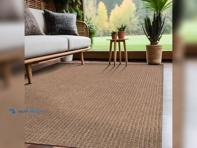 Lot 49-5553143 - Beverly Rug Natural. 8 ft. x 10 ft. Wooly Easy Jute Washable Indoor Outdoor Area Rug Model # HD-WOO9...