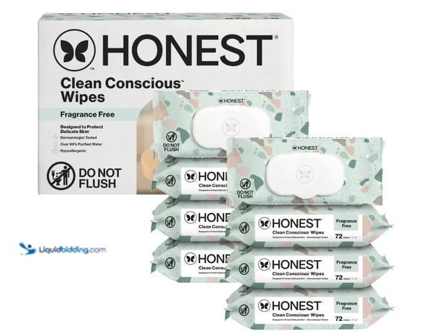 Lot 49-3566847 - The Honest Company Clean Concious Sensitive Skin Baby Wipes - Geo Mood - 576ct: Pull-Out Dispenser, ...