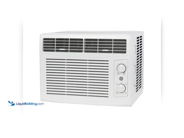 Lot 49-5447669 - GE 5,000 BTU 115-Volt Window Air Conditioner for 150 sq. ft. Rooms in White. [Model # AWCS05BWT] Use...