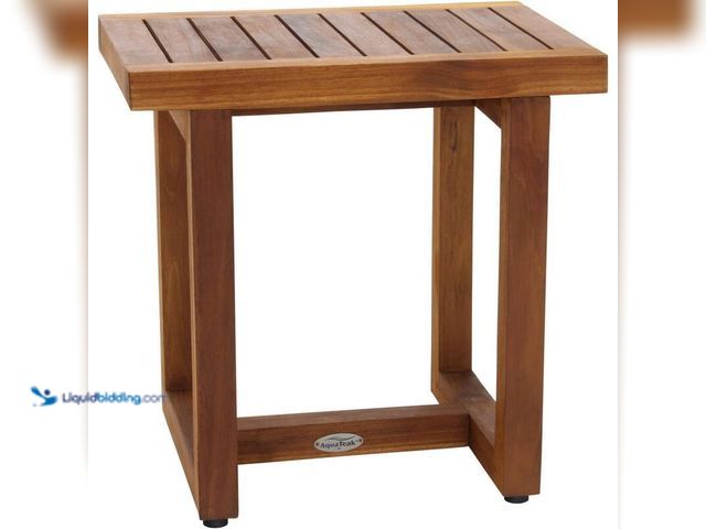 Lot 49-5406609 - Aqua Teak The Original 18 in. Spa Teak Shower Bench, Model # 321, Unused.