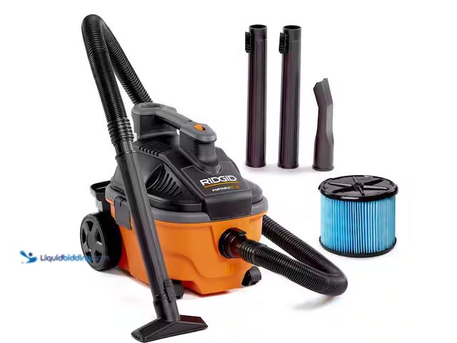 Lot 49-5545357 - RIDGID
4 Gal. 5.0 Peak HP Portable Shop Vacuum Wet Dry Vac with Fine Dust Filter, Locking Hose and ...