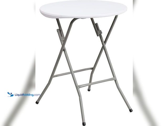 Lot 49-3531731 - Flash Furniture Elon 2' Round All-Occasion Plastic Folding Event Table, Folding Banquet Table for In...