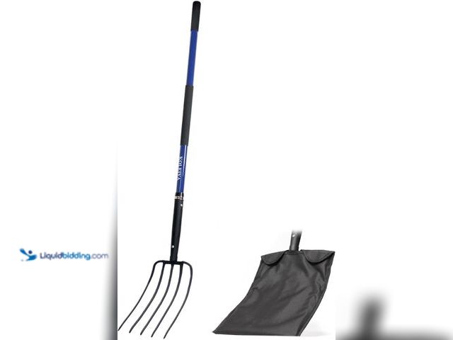 Lot 49-5546520 - KOLEIYA 5-Tine Pitchfork for Gardening, 57-Inch Heavy Duty Garden Fork with Fiberglass Handle, for M...