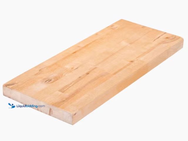 Lot 49-2006491 - HARDWOOD REFLECTIONS 36 in. W x 10 in. D Unfinished Natural Birch Floating Decorative Wall Shelf, Mo...