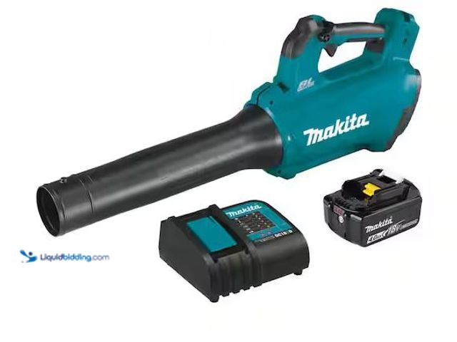 Lot 49-1572130 - Makita 116 MPH 459 CFM 18V LXT Lithium-Ion Brushless Cordless Leaf Blower Kit Model # XBU03SM1, Unus...