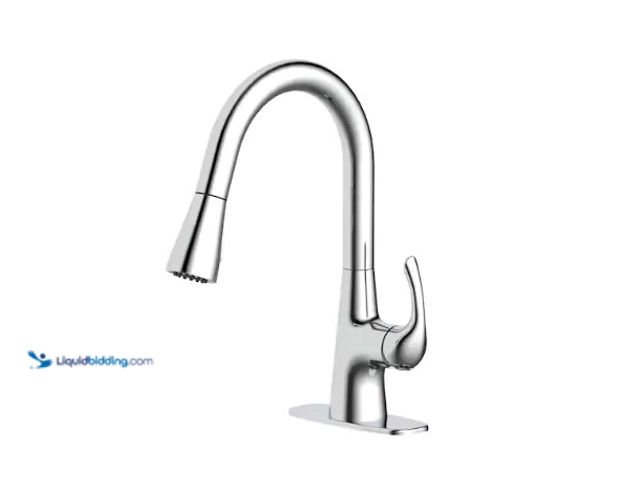 Lot 49-1566714 - Glacier Bay Clare Single Handle Pull Down Laundry Utility Faucet in Chrome, Model # HDQFP1B4216CP, u...