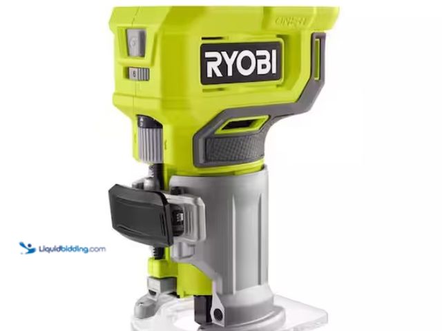 Lot 49-1574955 - RYOBI ONE+ 18V Cordless Compact Fixed Base Router (Tool Only), Model # PCL424B, Used, No battery, No...