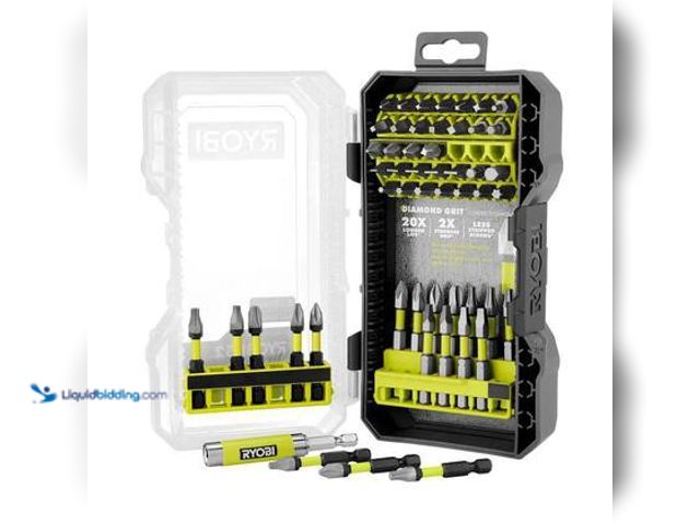 Lot 49-5544420 - RYOBI Diamond Grit Driving Set (52-Piece).Model # A965201. Unused