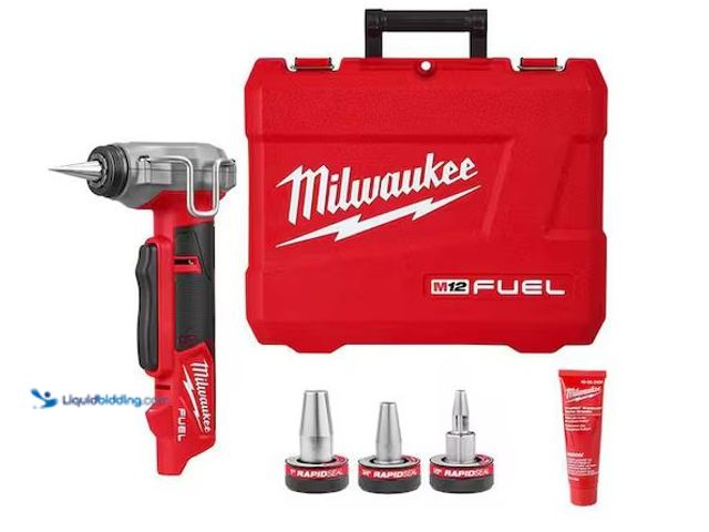 Lot 49-1528019 - Milwaukee M12 FUEL ProPEX Expander Tool with 1/2 in. - 1 in. RAPID SEAL ProPEX Expander Heads Model ...