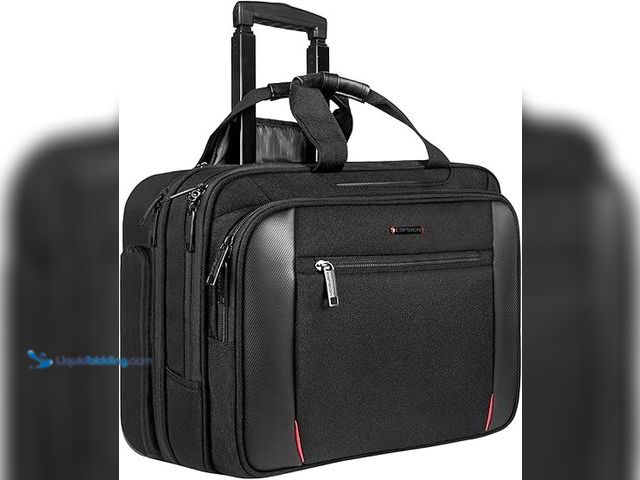 Lot 49-3482742 - EMPSIGN Rolling Briefcase Laptop Bag,17.3" Computer bag with wheels, Water Repellent Travel Roller U...