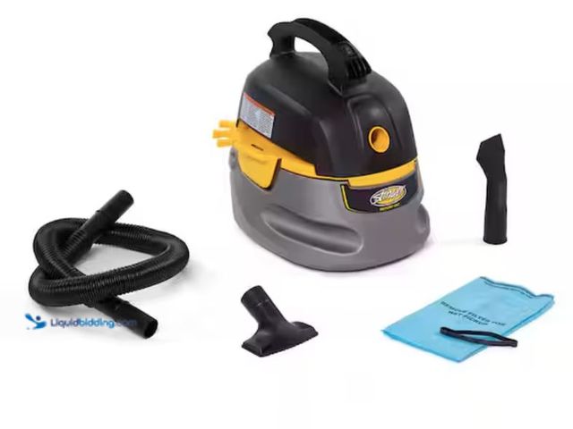 Lot 49-2005623 - Stinger 2.5 Gal. 1.75 Peak HP Small Shop Vacuum Wet Dry Vac with Filter Bag, Hose, Utility and Car N...