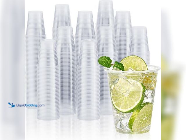 Lot 49-3564920 - Vplus 2000 Pack 12 OZ Clear Plastic Cups, 12 Ounce Disposable Drinking Cold Water Party Bulk Plastic...
