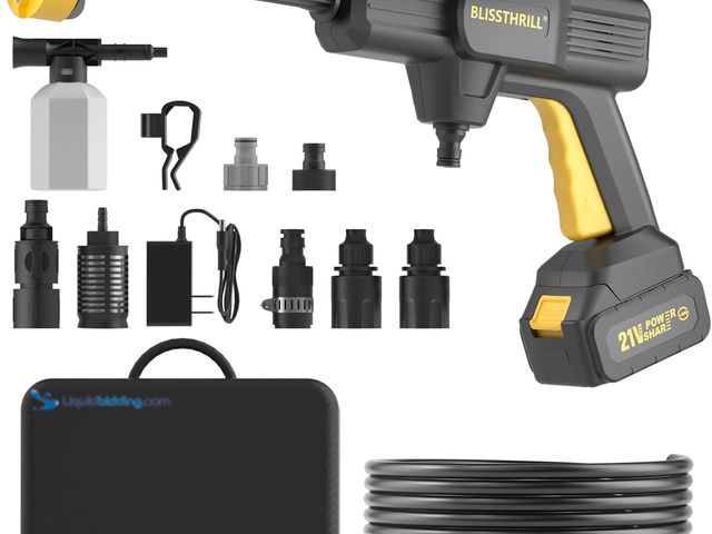 Lot 49-5482096 - Cordless Pressure Washer Battery Powered; 1100PSI 2.4 GPM Portable Cordless Power Washer with 6-in-1...