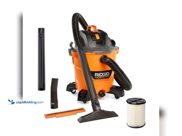 Lot 49-3528510 - RIDGID
12 Gal. 5.0 Peak HP NXT Shop Vacuum Wet Dry Vac with General Debris Filter, Locking Hose and...