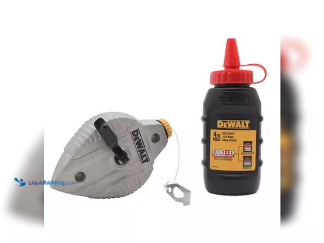 Lot 49-2006397 - (6-Pack) DEWALT 100 ft. Cast Aluminum Chalk Reel with Red Chalk, Model # DWHT48331RC, Unused, Has at...