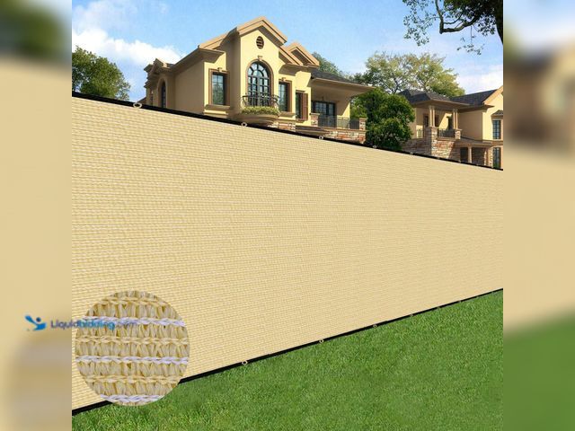Lot 49-5553612 - Sunnyglade 6 ft x 50 ft Privacy Screen Fence Heavy Duty Fence Cover Sand | Privacy Fence Screen with...