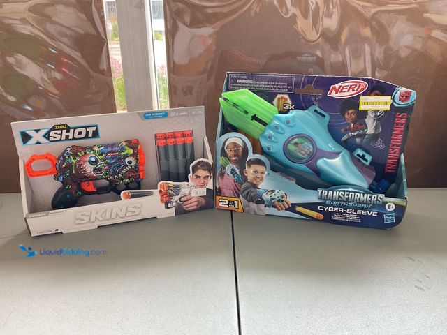 Lot 49-1977228 - Other WOW AMAZNG LOT OF 2 BRAND NEW IN ORIGINAL PACKAGING NERF AND X-SHOT GUNS WITH BULLETS INCLUDIN...