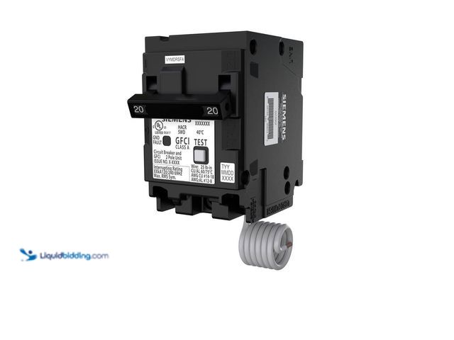 Lot 49-3515608 - Siemens
QPFB 20 Amp 2-Pole GFCI Circuit Breaker Unused