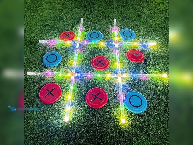 Lot 49-3430434 - Outdoor Games Giant Tic Tac Toe Games, Yard Lawn Toss Games with Light, Glow in Dark Backyard Games ...