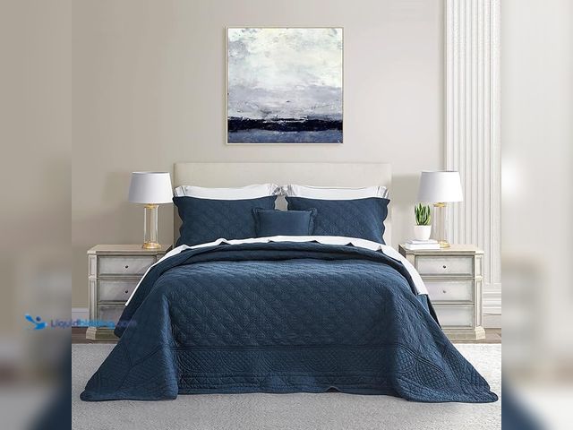 Lot 49-3480483 - CHIXIN Oversized Cotton Bedspread King Size - Real Stitching - Luxury Quilted Bedding Cover for All ...