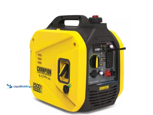 Lot 49-1527578 - Champion Power Equipment 2500/1850-Watt Recoil Start Gasoline/Propane Powered Dual Fuel Inverter Gen...
