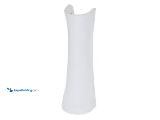 Lot 49-5415257 - Glacier Bay Shelburne/Petite 6.69 in. D x 8.86 in. W Round Pedestal Sink Base in White. Model # L-30...