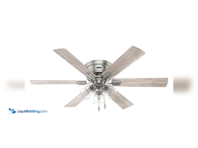 Lot 49-3527310 - Hunter
Alvarado 52 in. Indoor Brushed Nickel Ceiling Fan with Light Kit (attachments included) Unus...