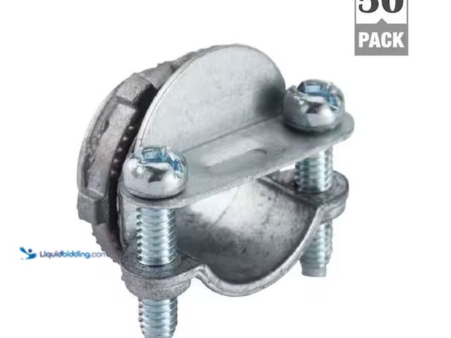 Lot 49-5555474 - Halex
3/8 in. Standard Fitting Metal Conduit (FMC) Clamp Combination Connector (50-Pack), Unused