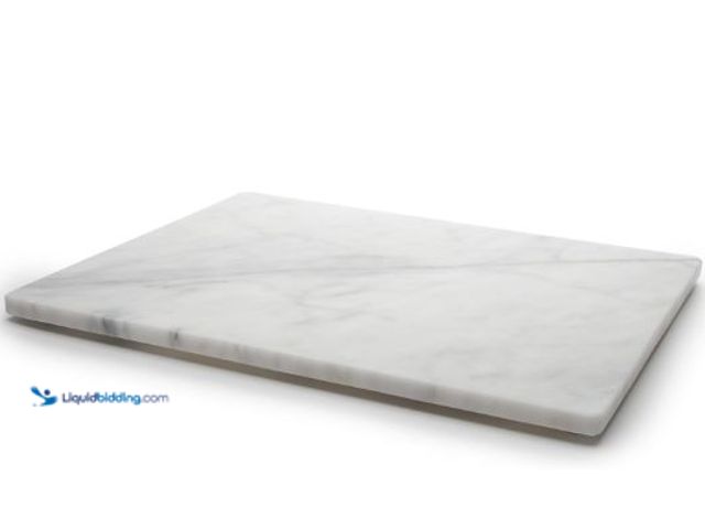 Lot 49-1517465 - Fox Run 3829 Marble Pastry Board White, 16 x 20 x 0.75 inches, Model # B0000VLP76, New  Ref#MTMED062...