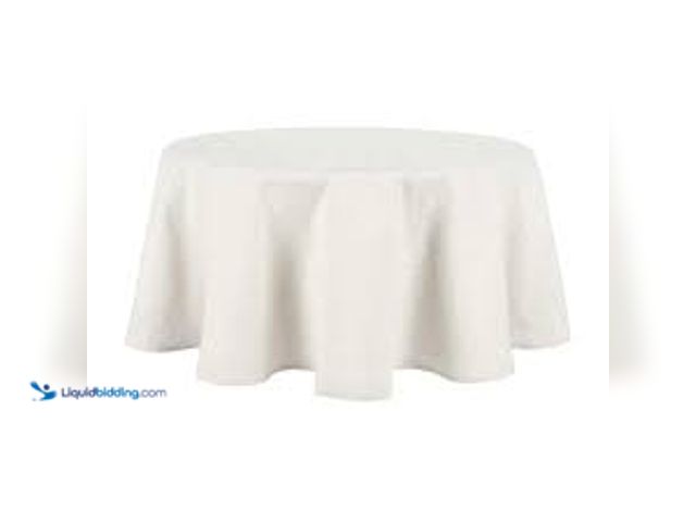 Lot 49-5476759 - QTY 2 - Honeycomb Modern Farmhouse 70 in. Round Beige Cotton Tablecloth.Model # TC012506TDMSD1 037. ...