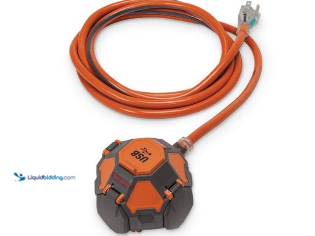 Lot 49-5543768 - QTY 2 - RIDGID
3-Outlet Power Ball Extension Cord Plus USB. Model # 36008. New