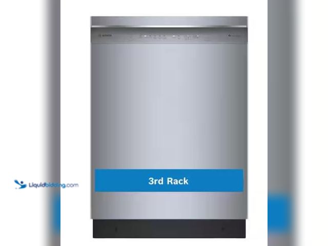 Lot 49-1548875 - Bosch 300 Series 24 in. Stainless Steel Front Control Tall Tub Dishwasher with Stainless Steel Tub a...